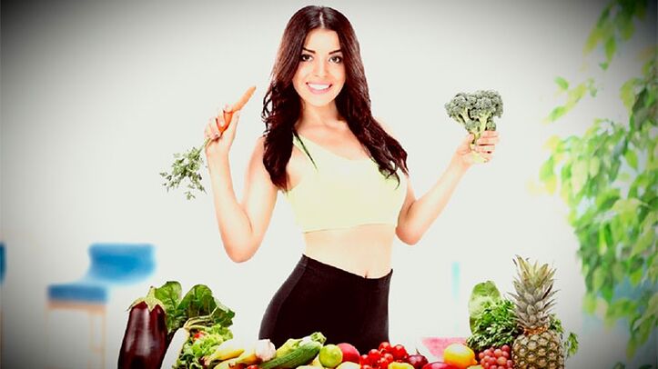 Chica vegetal delgada